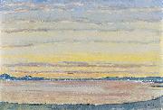 Ferdinand Hodler Sonnenuntergang am Genfersee oil painting on canvas